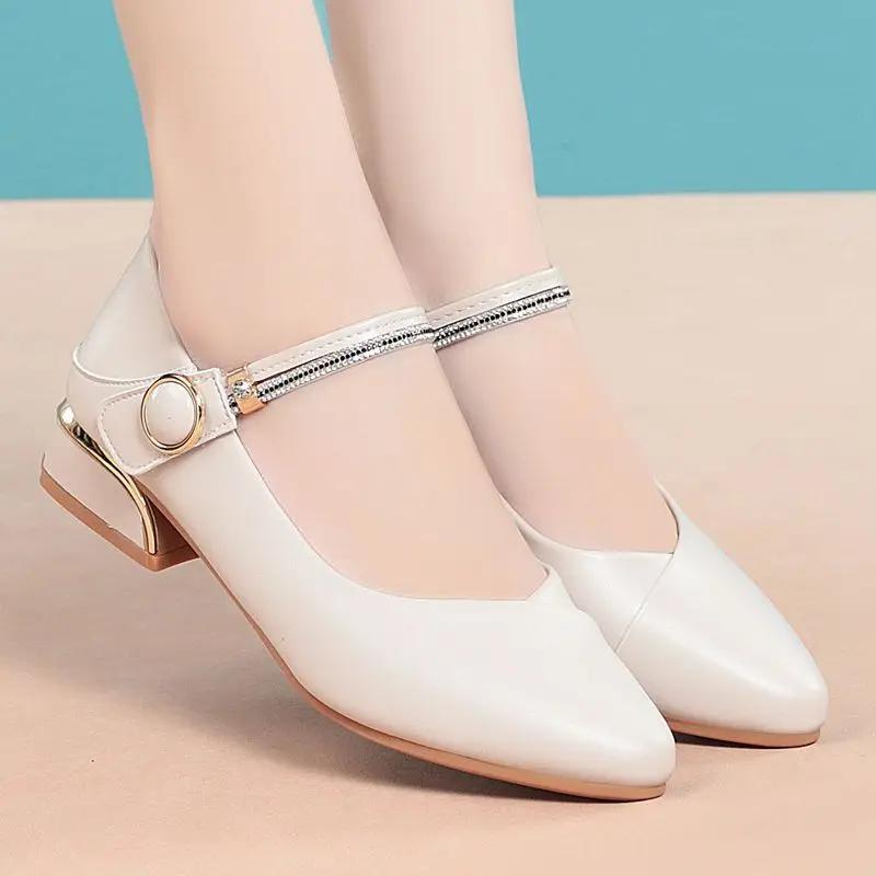 Schuhe Damen Basic Damen High Heel Klassiker Büro Pumps Damen Spitzschuh Niedriger Absatz Flach Übergröße Schuhe Damen 42