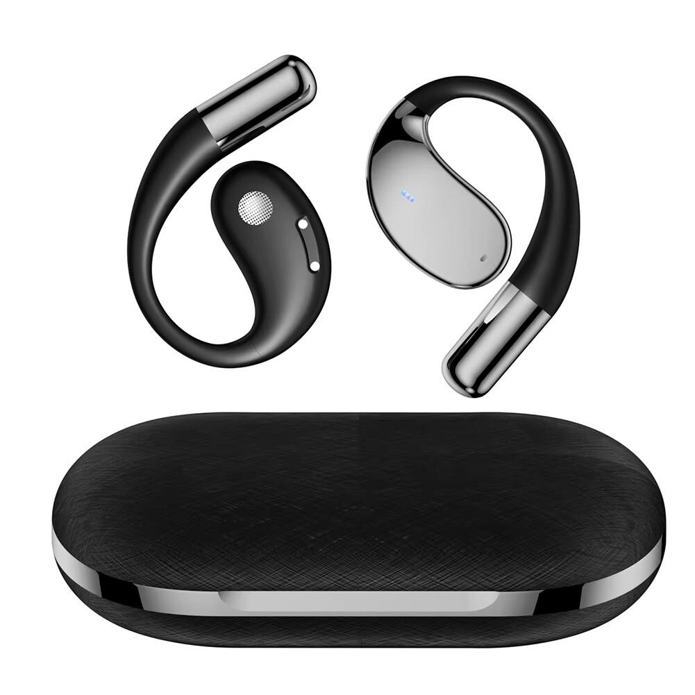 Ohrhörer mit KI-Übersetzung, kabellose Bluetooth 5.4-Kopfhörer, 144 Sprachen, Echtzeit-KI-Übersetzungskopfhörer, HIFI-Bass, ENC, Rauschunterdrückung schwarz