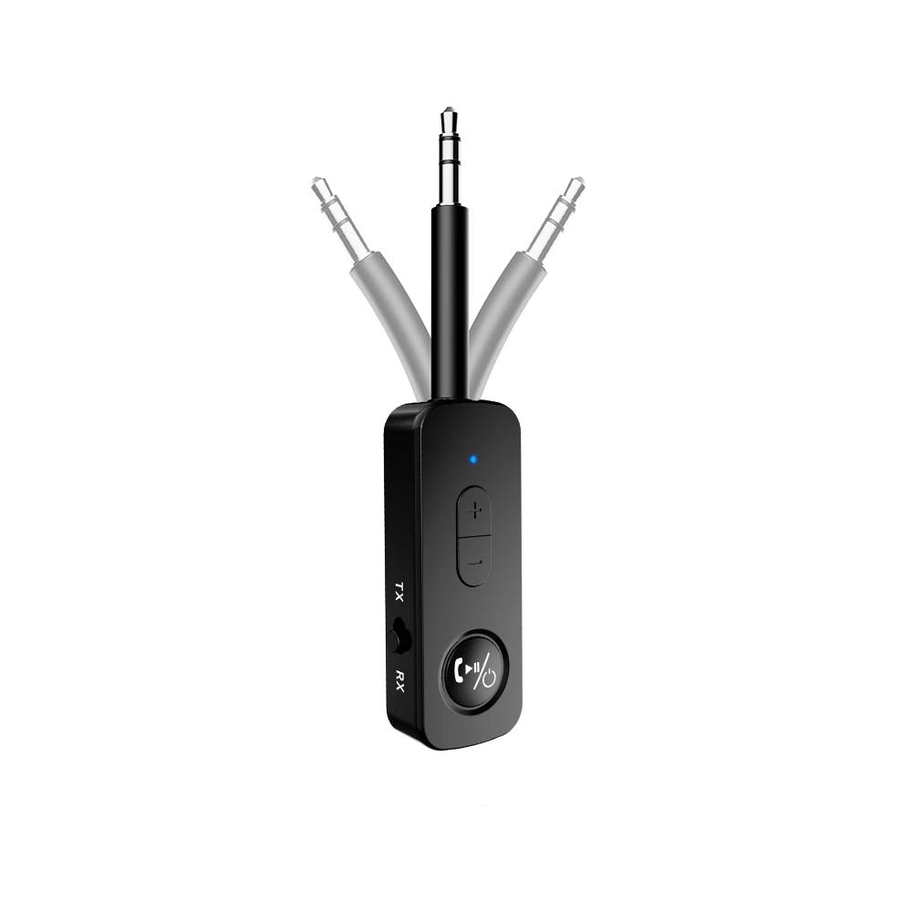 2-in-1 Bluetooth Empfänger Sender Adapter 3,5mm AUX Kabelloser Bluetooth 5.3 Adapter Stereo für Kopfhörer TV Auto Audio