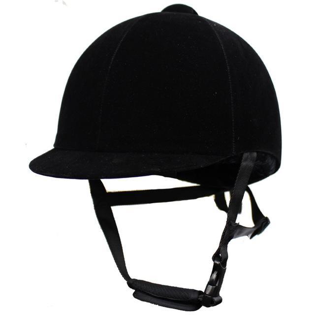 Reiten Helm Reitausrüstung Einstellbare Samt Sicherheit Kopfbedeckung Schutz Anti-kollision Hut Reiter Helm Unisex S schwarz