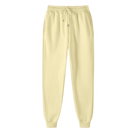 Damen Sporthose mit Kordelzug, elastischer Bund, lockere Jogginghose mit Knöchelband und Taschen, einfarbig, Jogginghose, Laufhose, Freizeithose M khaki