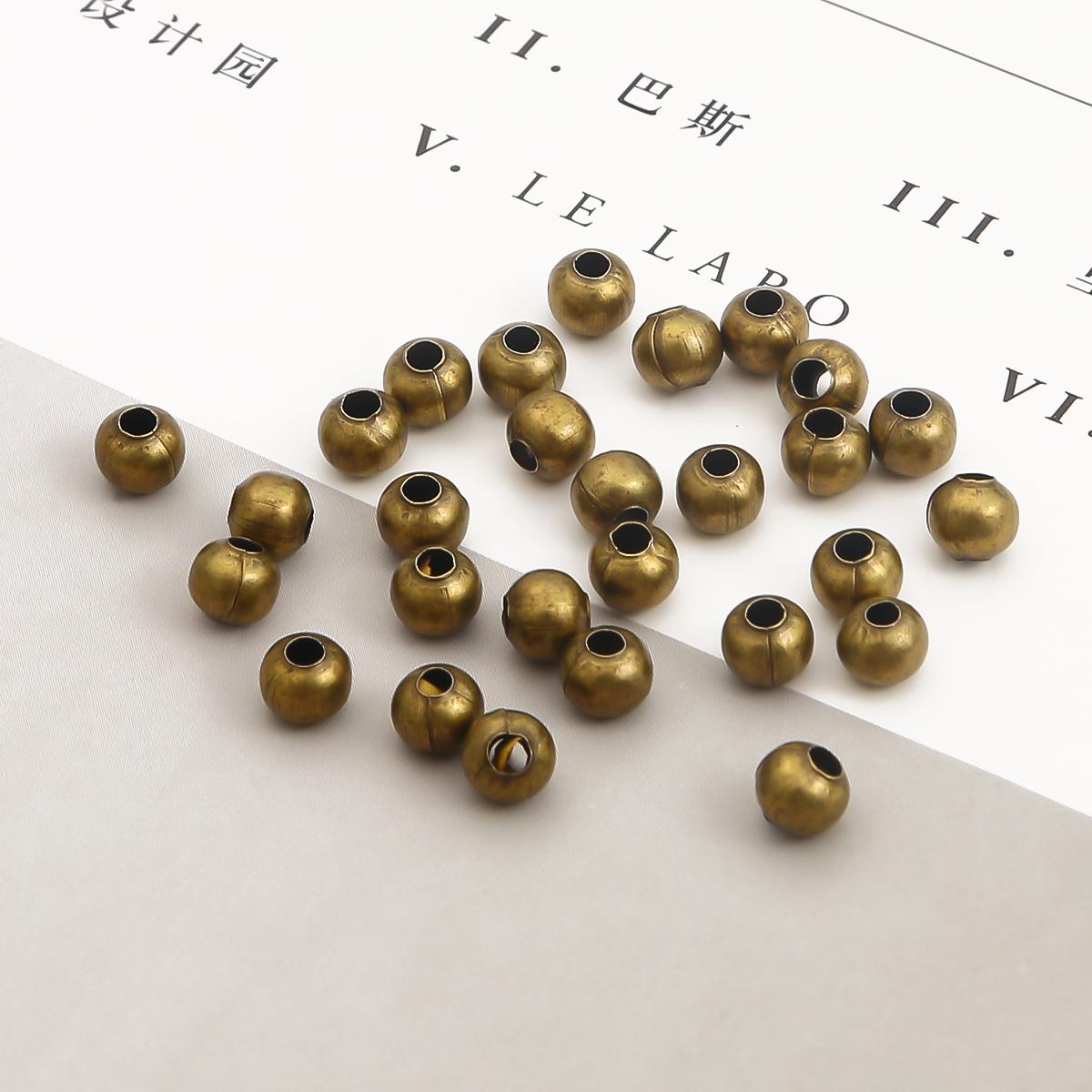 100–1000 Stück glatte Metallperlen, DIY-Zubehör, Zubehör für die Schmuckherstellung 6mm 1.5mm 100pcs