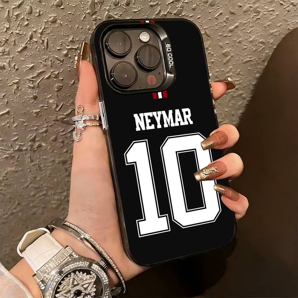 F-Football 10 N-Neymar J-jr Handyhülle Für iPhone 17,16,15,14,13,12,11 Plus,Pro Max,XS,Bunte Silberne Handyhülle Funda Cover iPhone17
