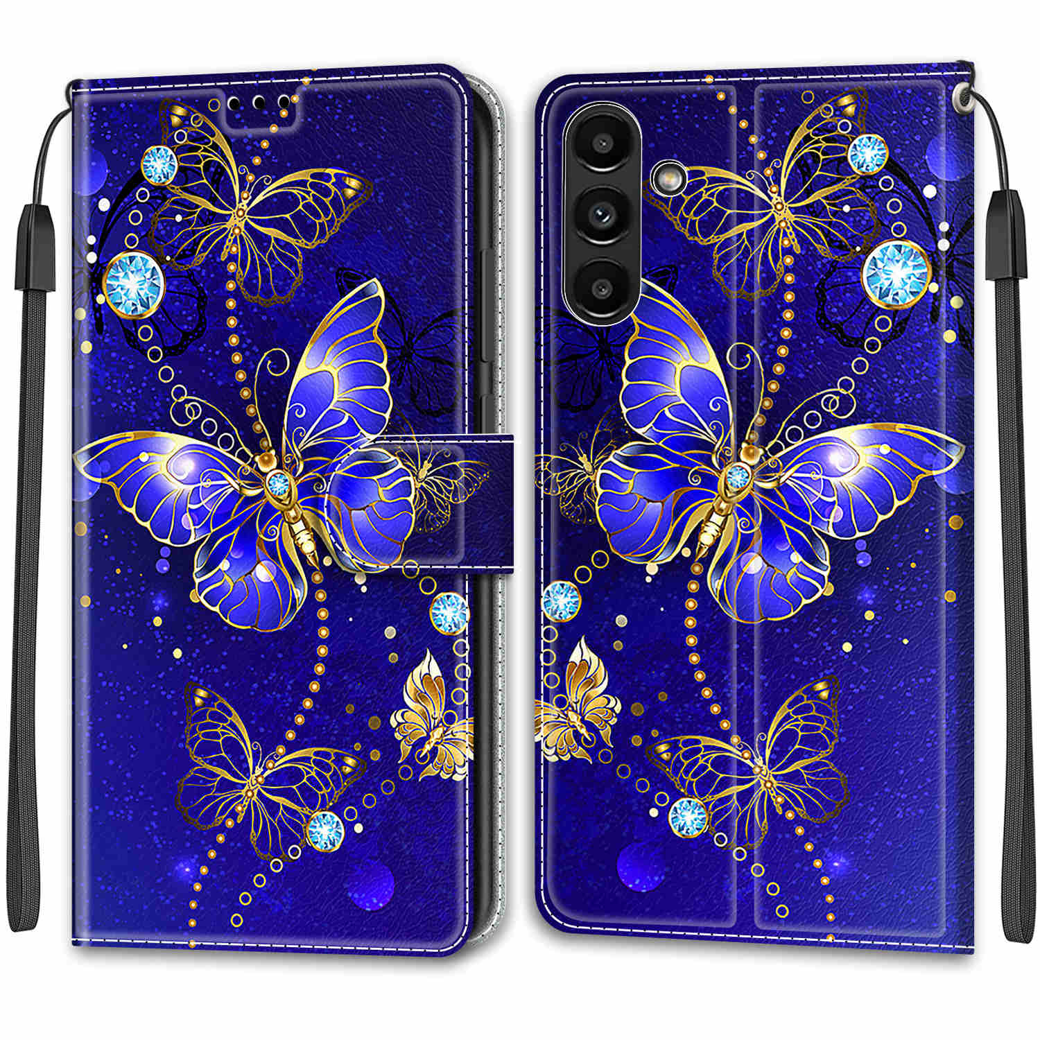 Luxuriöse, bemalte Ledertasche im Brieftaschen-Stil, Schutzhülle für Samsung Galaxy A36 A26 A16 A55 A35 A25 A24 A15 A05 A54 A14 A04S Samsung A51 A71 A40 Samsung Galaxy A15 4G/5G