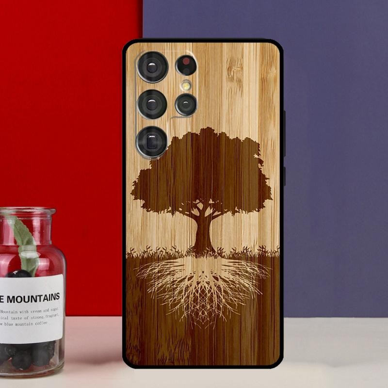 Baum Blüte Bambus Holz Funda Hülle Für Samsung Galaxy S25 Ultra S9 S10 S20 FE S21 S22 S23 Plus S24 Ultra Handyhülle Galaxy S21 FE