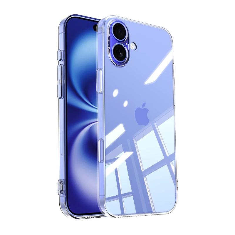 Ultradünne, weiche Silikon-Schutzhülle für die Rückseite für iPhone 16 15 14 11 Pro Max 13 12 Pro MAX 11 Pro Max X XR XS 8 7 6S Plus SE 2020 iPhone 16 Pro reinfarbig