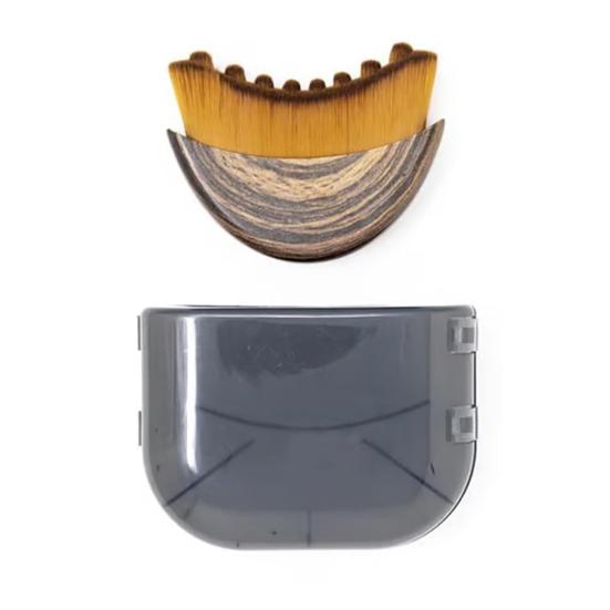 Lymphatische Gesichtsbürste, Massagegerät mit weichen Borsten zur Konturierung der Kieferpartie und Reduzierung von Schwellungen, Detox-Gerät in Spa-Qualität, multifunktionales Gesichtspflegegerät braun