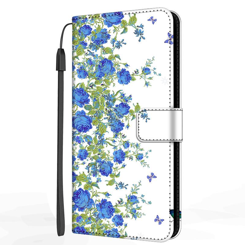 Flip-Ledertasche für Samsung Galaxy A57 A17 A56 A26 A36 Handy-Geldbörse Ständer Buchabdeckung für Samsung A56 Blumen-Tier-Handyhülle For Galaxy A57 5G&Case & Strap