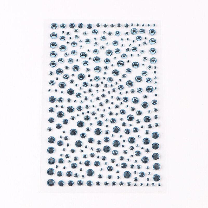 Augen-Körper-Gesichts-Edelsteine, selbstklebender Strass-Aufkleber, Gesichts-Juwelen, zum Aufdrücken von Tätowierungen. hellblaue