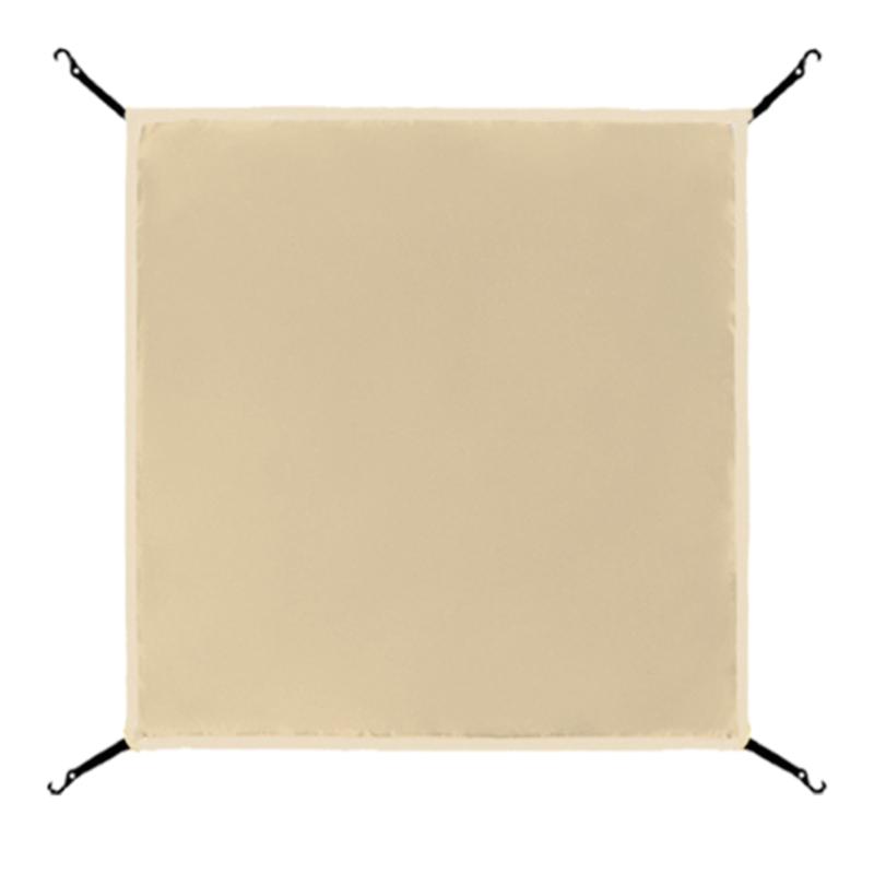Oxfordstoff Kopf Tuch Abdeckung Tragbar Sonnenschutz Markise Regendicht Ultraleicht Plane für Outdoor Camping Reise Beige 56x56cm