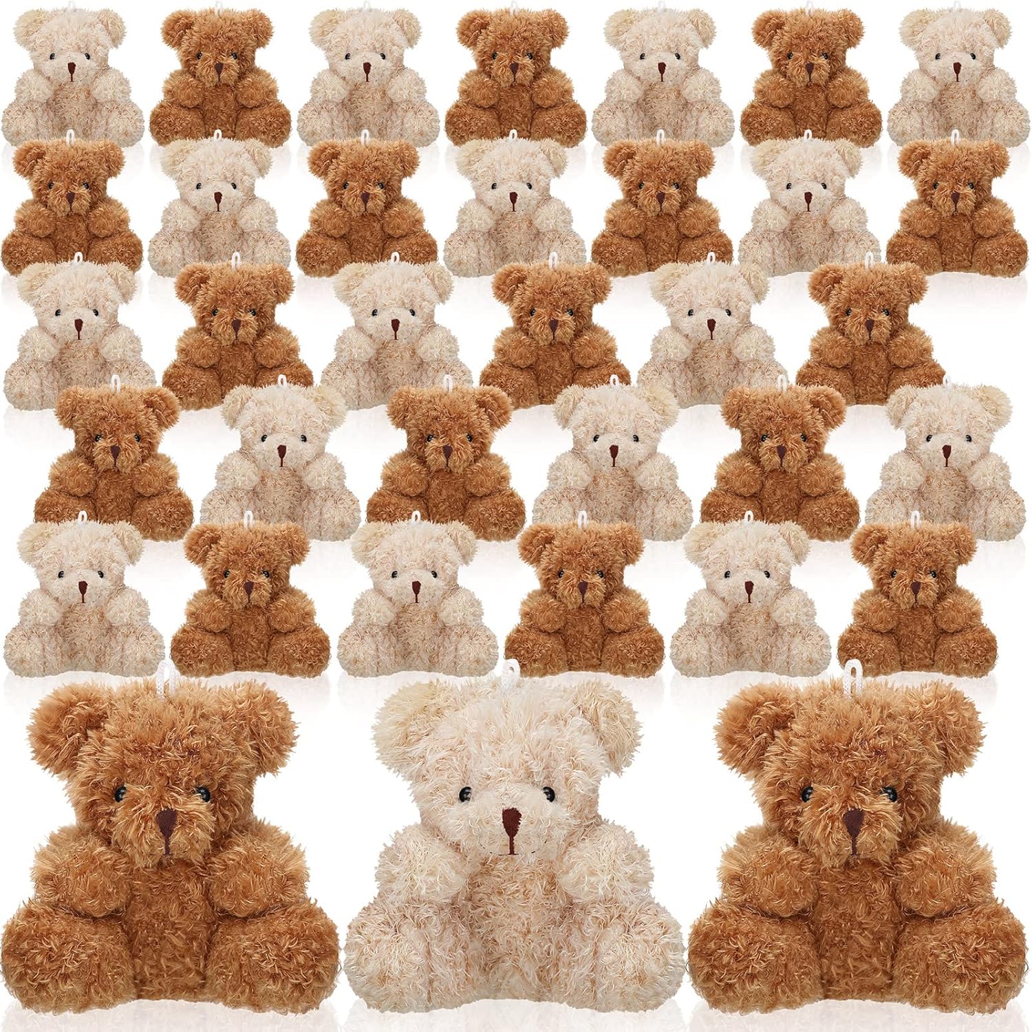 12-4s Mini-Plüschbären 4 Zoll Kleiner Bär Stofftier Spielzeug Winziger Flauschiger Bär Weicher Bär Plüschtier für Geburtstagsfeier Giveaways 12 PCS