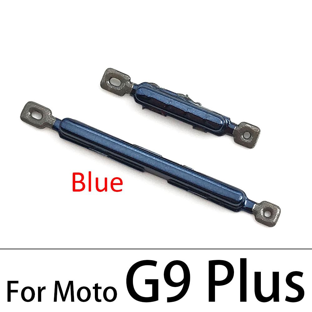 NEUE Seitentasten Power- und Lautstärketasten Ersatz für Moto G7 Power G9 Power G8 Plus G9 Plus G7 Play G8 Play G8 Power Lite G9 Plus Blue
