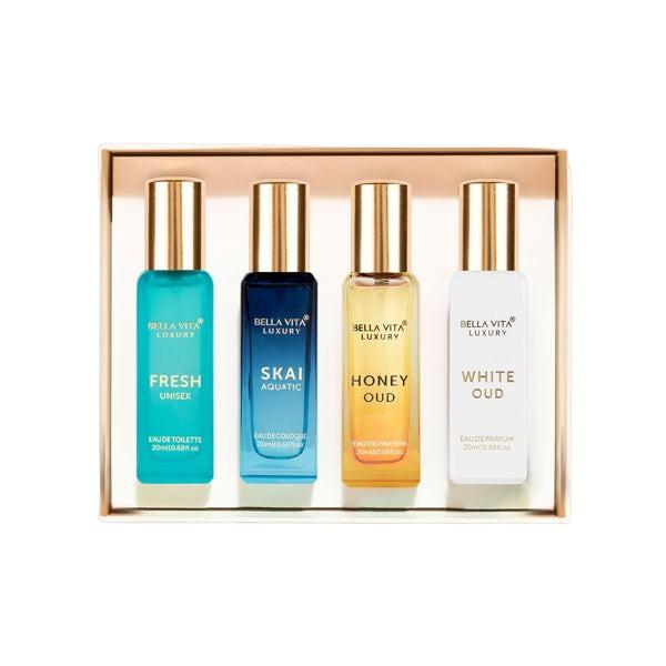 Unisex-Parfüm-Geschenkset (4 X 20 Ml), Luxus-Parfüm-Unisex-Geschenkset, Bella Vita