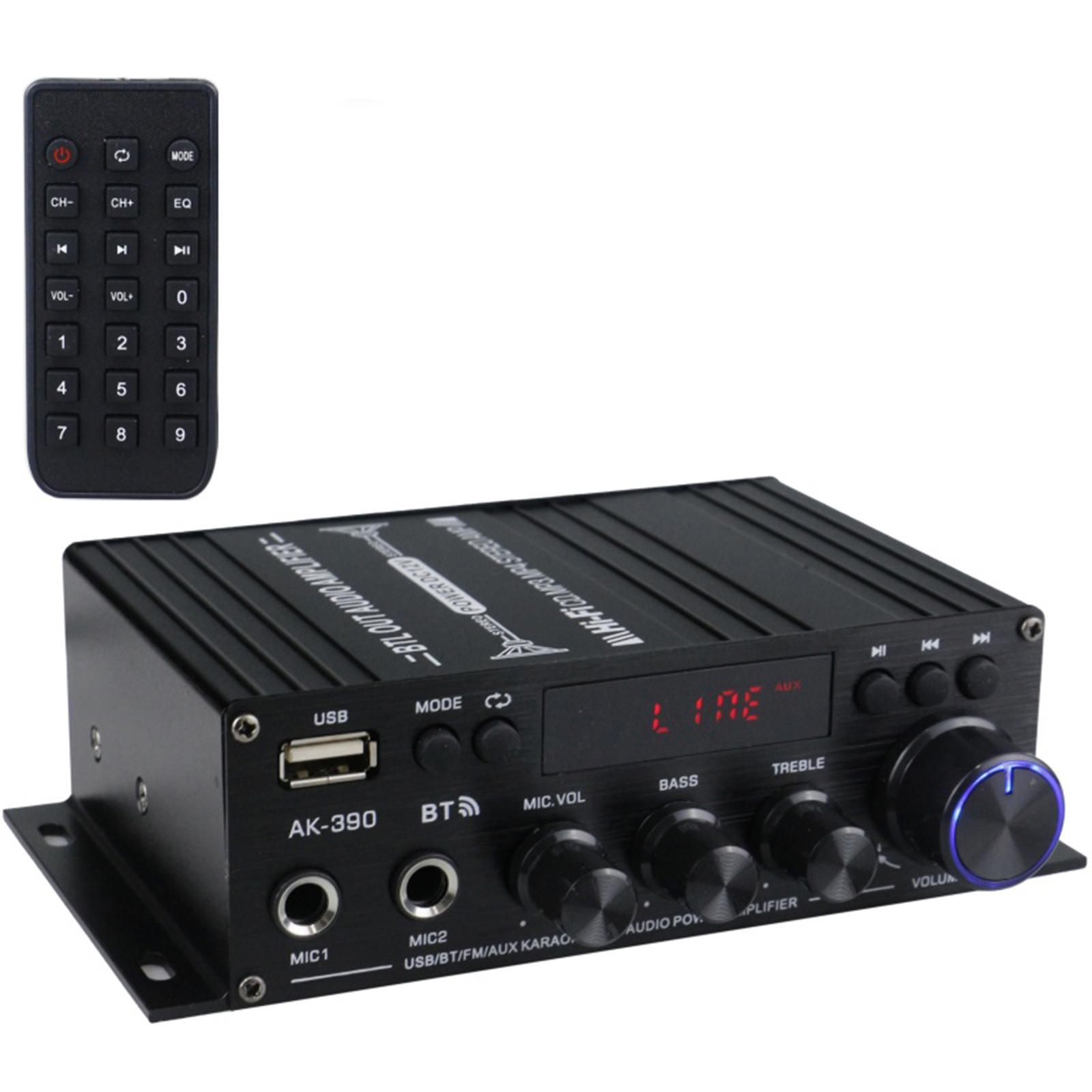 Mini Audio-Leistungsverstärker 2CH 40W + 40W für den Heimgebrauch im Auto BT Digital Audio Receiver AMP U Disk EU Plug schwarz