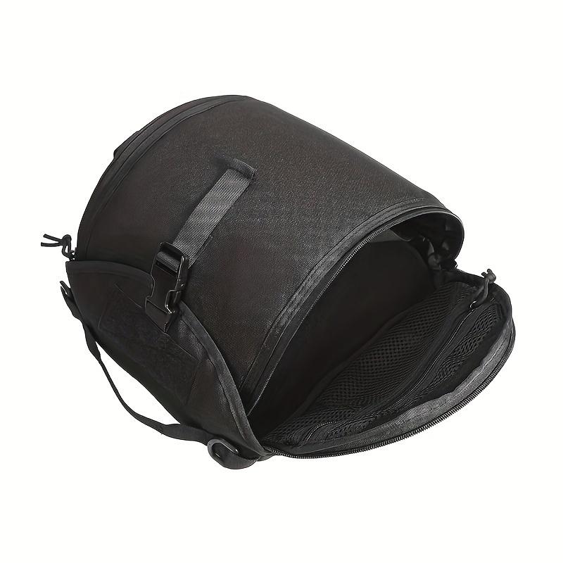 Taktische Helmtasche, gepolsterte Aufbewahrungstasche für Airsoft-Helme, Motorradhelme, Molle-Helmtasche im kratzfesten Design mit Aufbewahrungsfleece-Futter schwarz