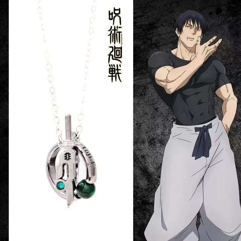 Neues Jujutsu Kaisen Gojo Satoru Fushiguro Toji Anime Zubehör Halskette Anhänger Schmuck Cartoon Zubehör Kindergeschenke black
