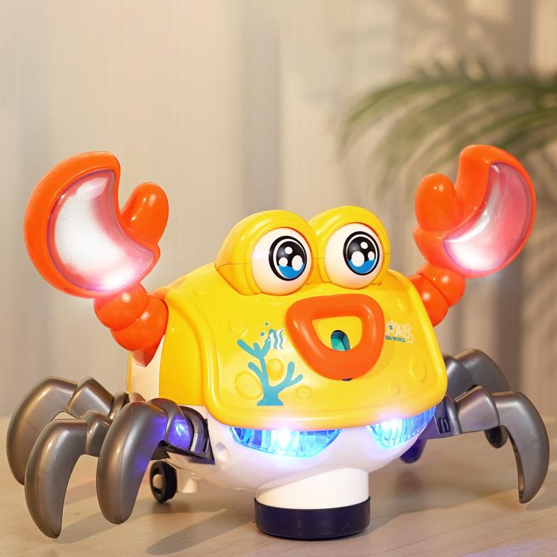 Induktions Tanzender Entkommender Krabbe Kleinkinder Spielzeug Licht Musik Krabbelnder Spaß Weglaufen Spielzeug Für Kinder Pädagogisches Spielzeug Geschenke