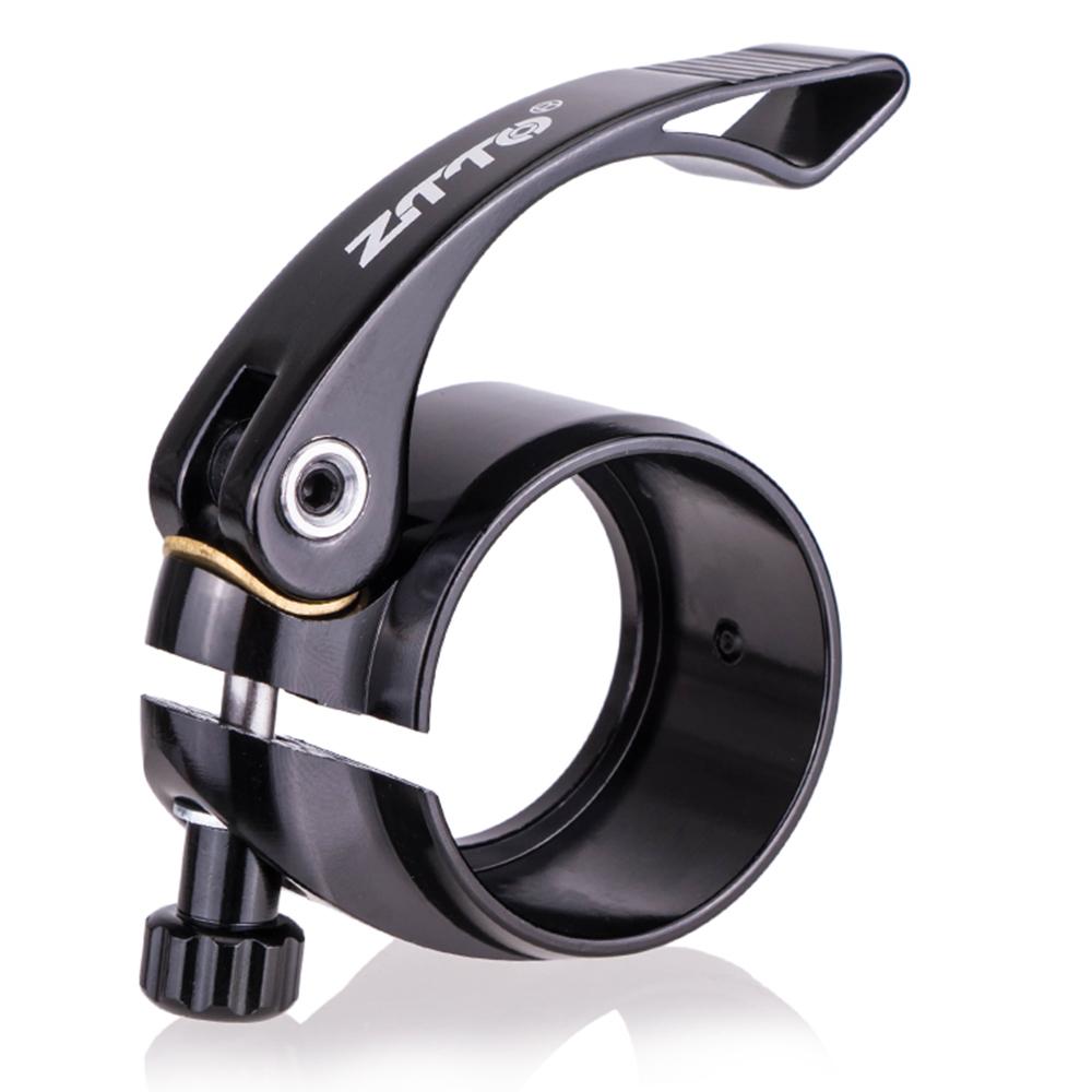 ZTTO Fahrrad-Sattelstützenklemme, Aluminiumlegierung, Fahrrad-Schnellspanner-Sattelstützenkragen, 39,8 mm/40,8 mm, für Falträder 40.8mm schwarz