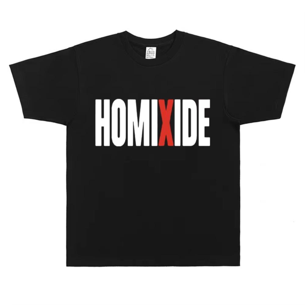 Rapper Homixide Gang Grafik T-Shirt Playboi Carti Opium Merch T-Shirt Männer Frauen Hip Hop Übergroße T-Shirts Männlich Oberteile T-Shirts XL schwarz