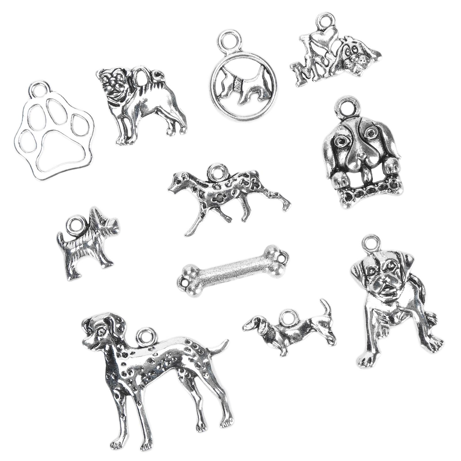 11 Stück Hundeknochen Schmuck Anhänger Bastelbedarf DIY Halskette Armband Herstellungszubehör