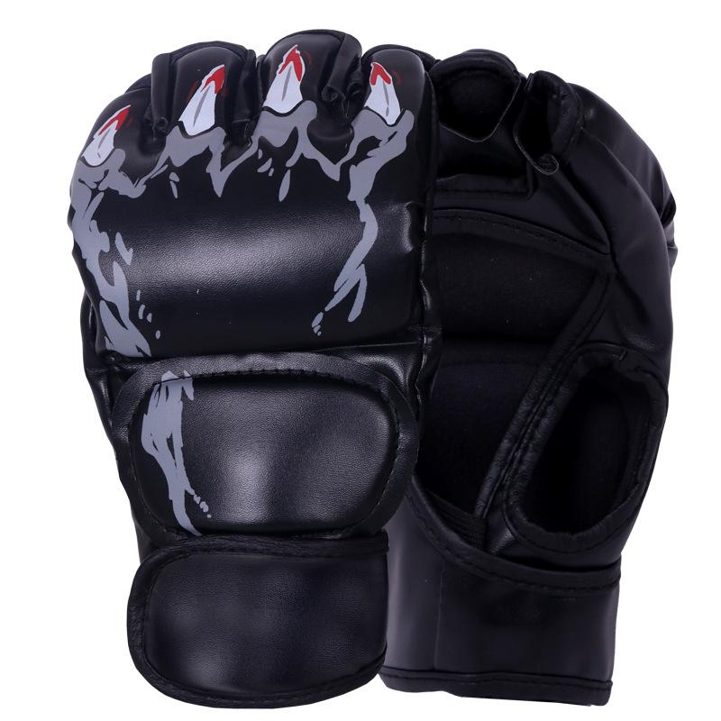Boxhandschuh für MMA Grappling Boxsack Training Kickboxen Sparring Handschuhe Rot schwarz