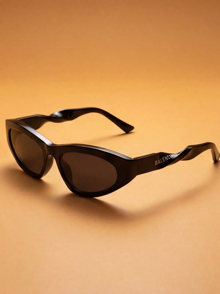Balenciaga BB0207S-001 001 54 Unisex Sonnenbrille schwarz