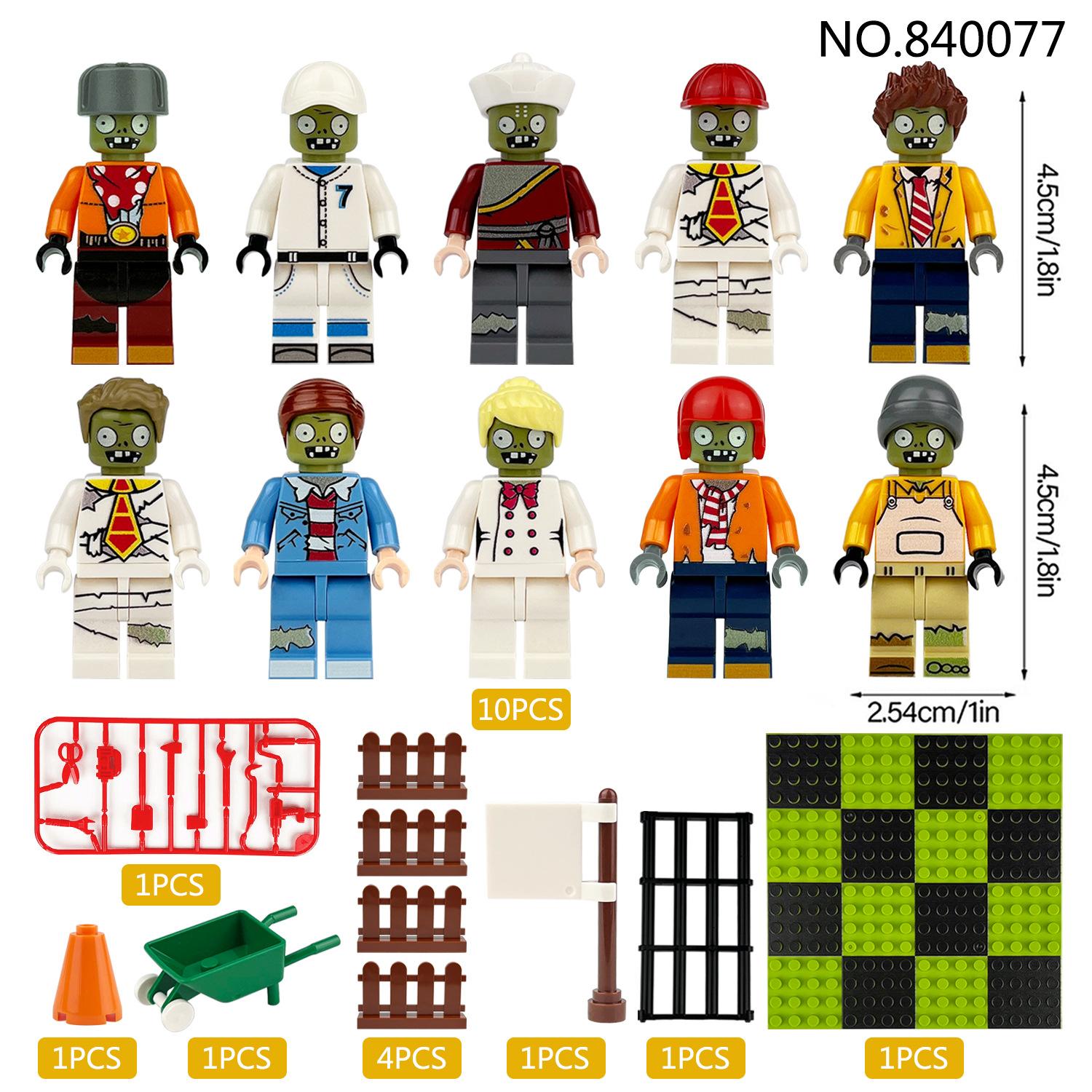 840077 Zombie Serie Puppe Anlage Szene Bausteine Kinder Bausteine Spielzeug Geschenk