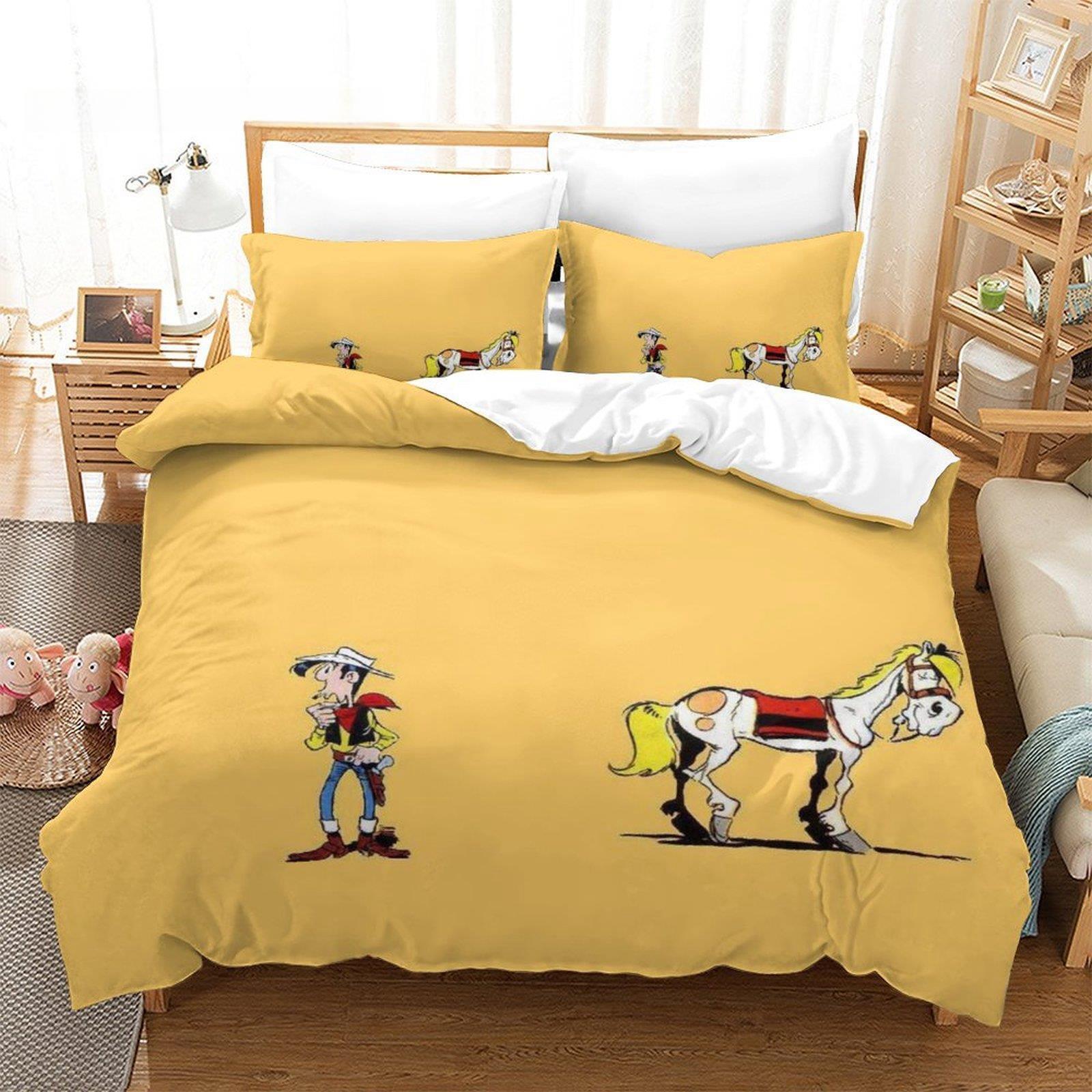 Neue Lucky Le Bettwäsche Kollektion Einzelbett Twin Bett Vollgröße Queen Size King Size Bett Kollektion Schlafzimmer für Erwachsene Kinder Bettbezug Kollektionen 3D Anime Mit Bettwäsche C EU SK(260x220cm)
