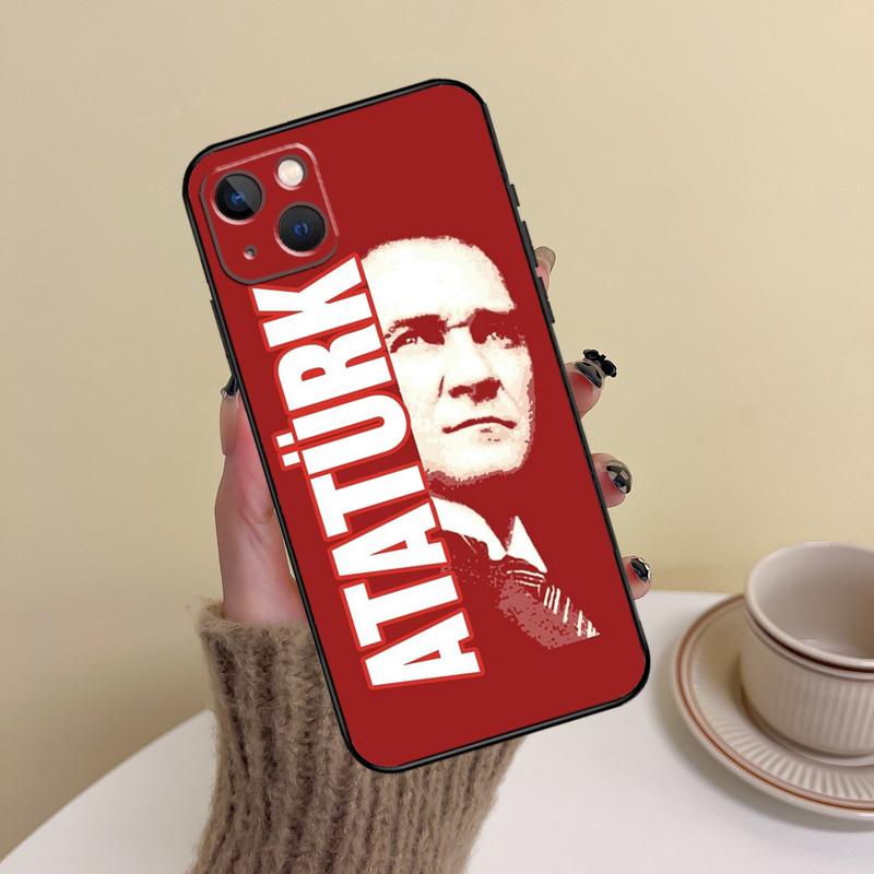 Türkische Atatürk Flagge Handyhülle Für iPhone 14 Pro Max 17 Air 16 15 11 12 13 Pro Max mini 16 Plus 16e Hülle Funda iPhone 16Pro MAX