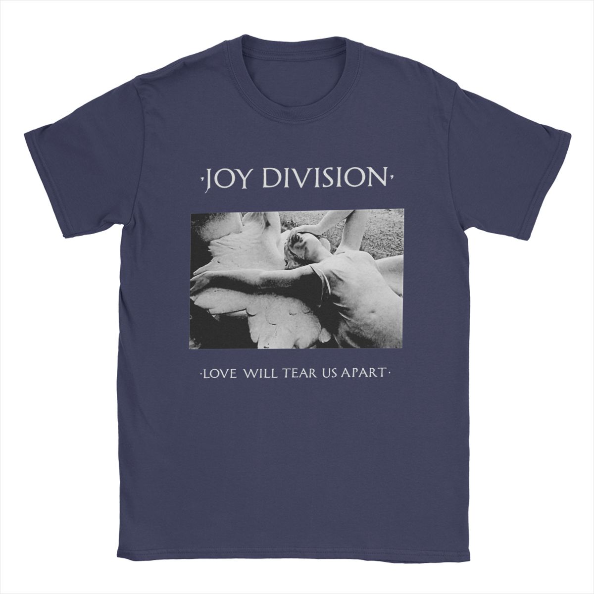 Joy Division Us Apart T-Shirts Herren Reine Baumwolle Vintage T-Shirts Rundhals T-Shirts Kurzarm Kleidung Übergröße XXXL navy blau