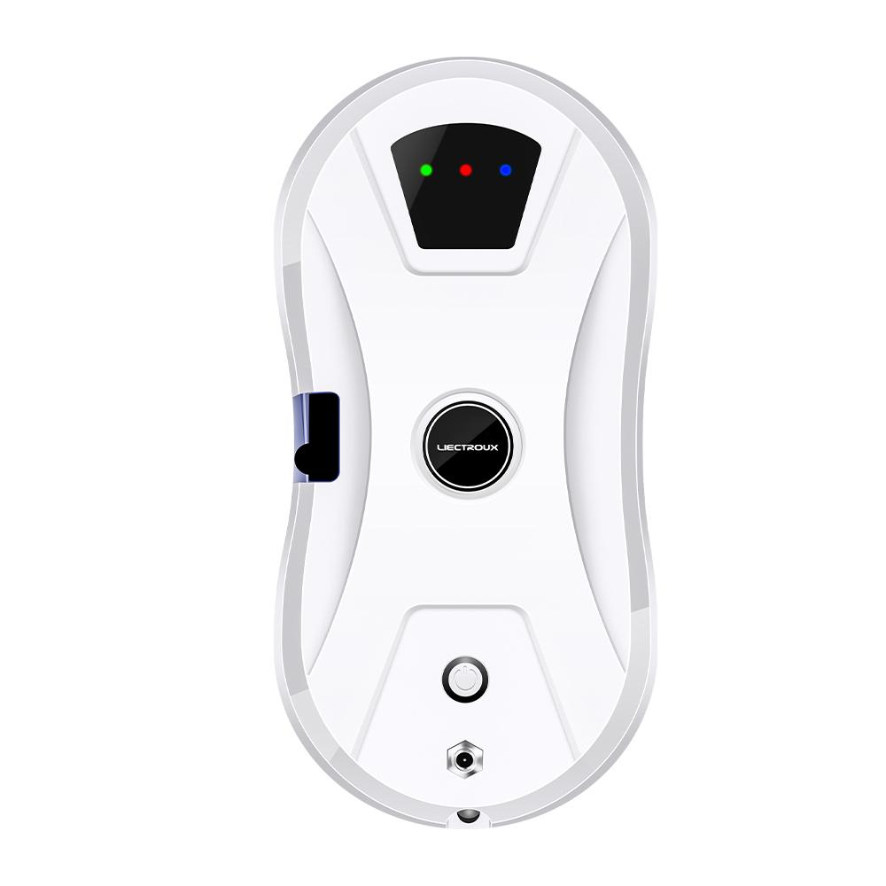 Liectroux YW610 Roboter-Fensterreiniger, Wassersprühen, Fensterglas-Staubsauger, Ein-Tasten-Glas weiß