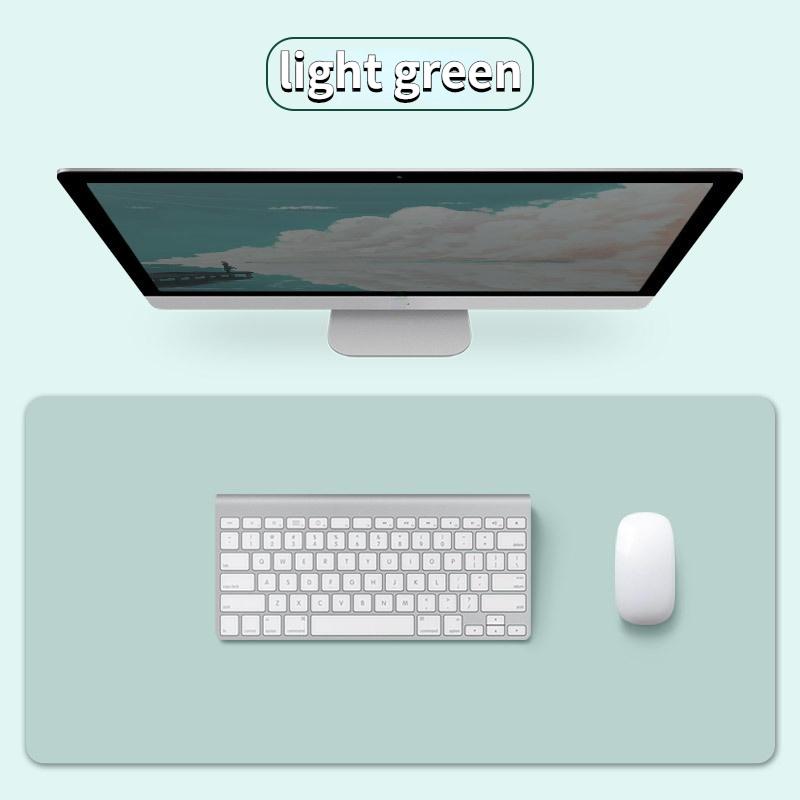 Plus Size Büro-Schreibtisch-Schutzmatte, PU-Leder, wasserdichtes Mauspad, Desktop-Tastatur, Schreibtisch-Pad, Gaming-Mauspad, PC-Zubehör 60*30cm hellgrüne