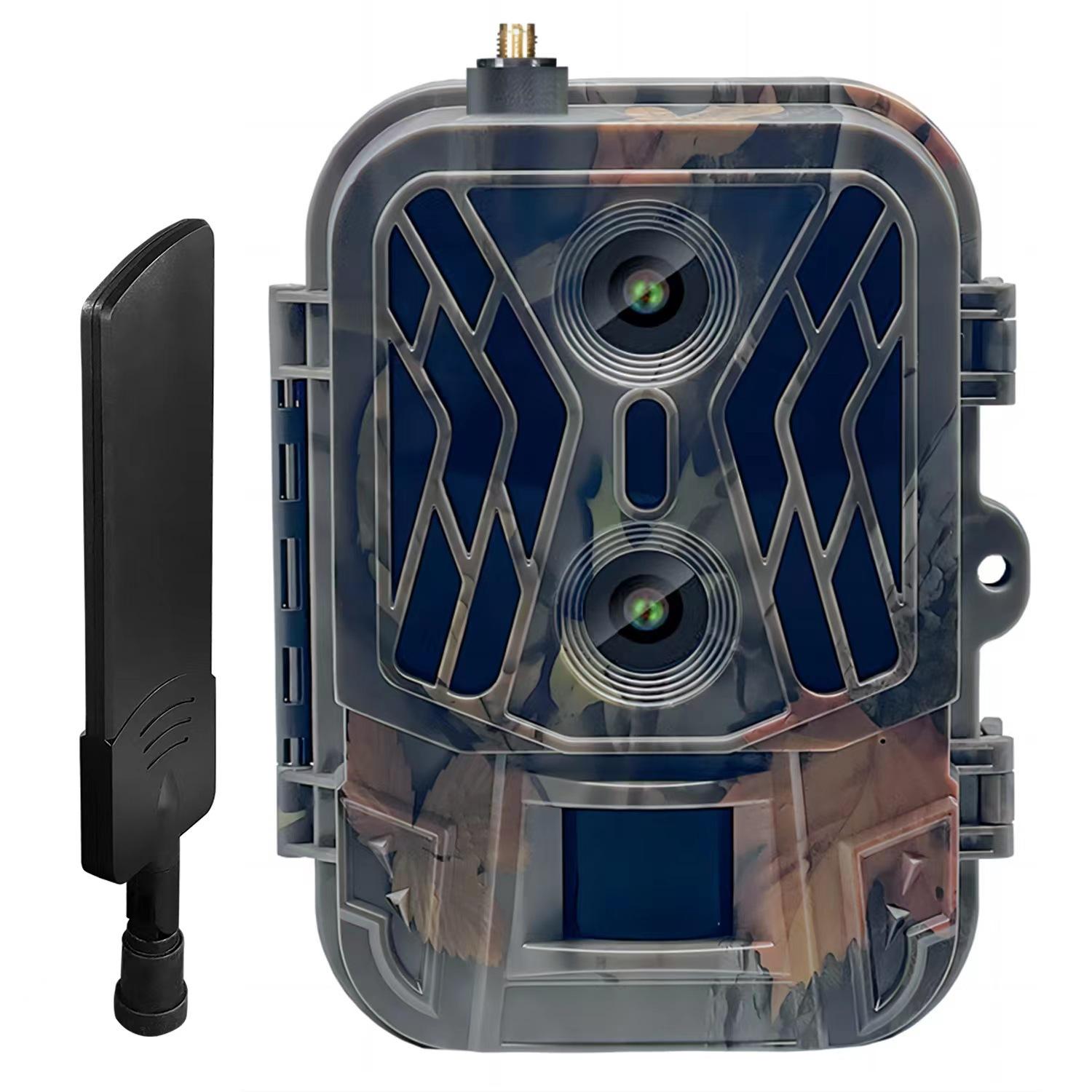 SUNTEKCAM HC-950Pro-Li 4G Dual-Objektiv Wildkamera, Echtes 4K, Fernzugriff über APP Cloud-Speicher, IP65 Wasserdicht