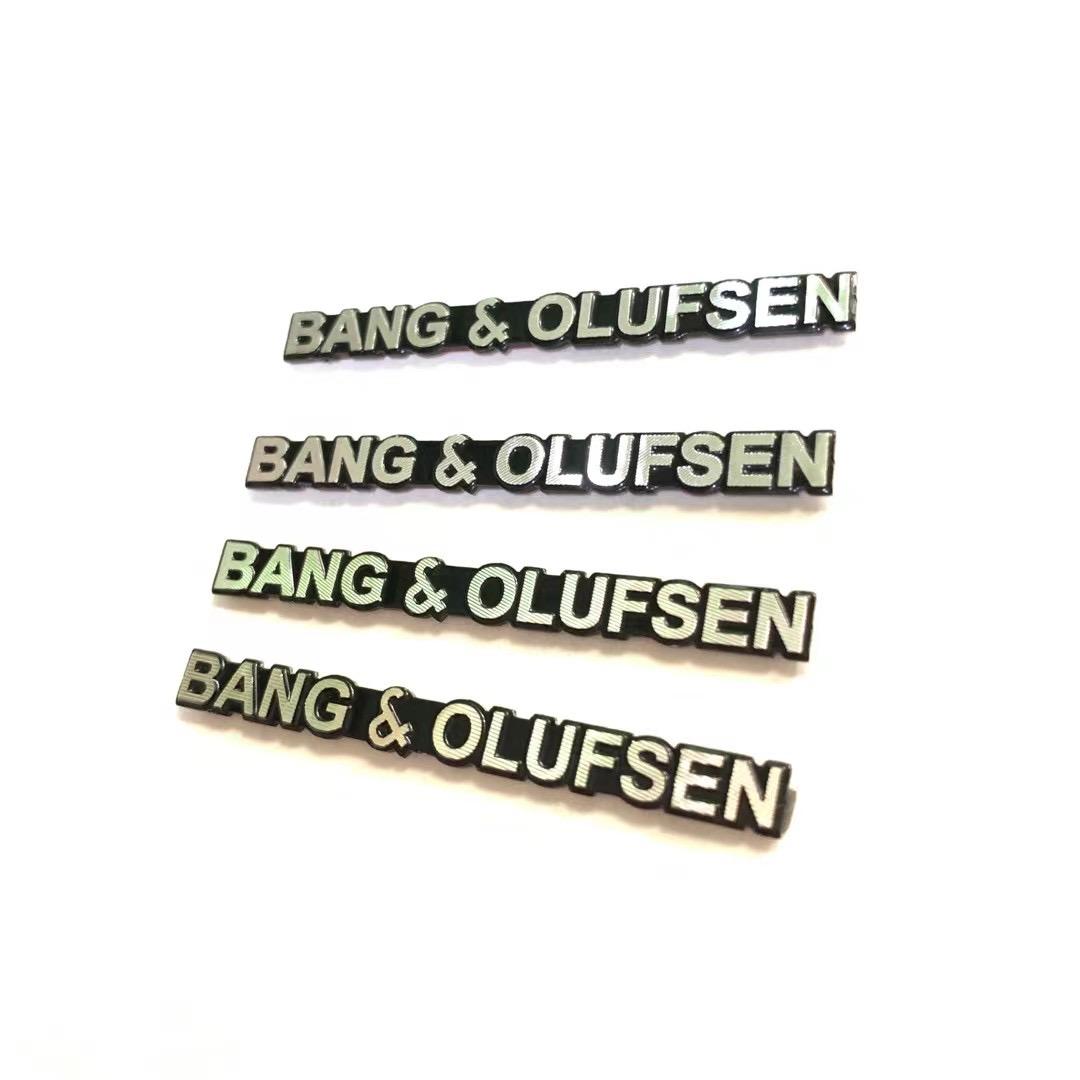 BO 5 Stück 10 Stück B&O BANG&OLUFSEN Hochwertige Auto Hi-Fi Lautsprecher Audio Lautsprecher Abzeichen Stereo Emblem Aufkleber Styling Zubehör 5pcs gray
