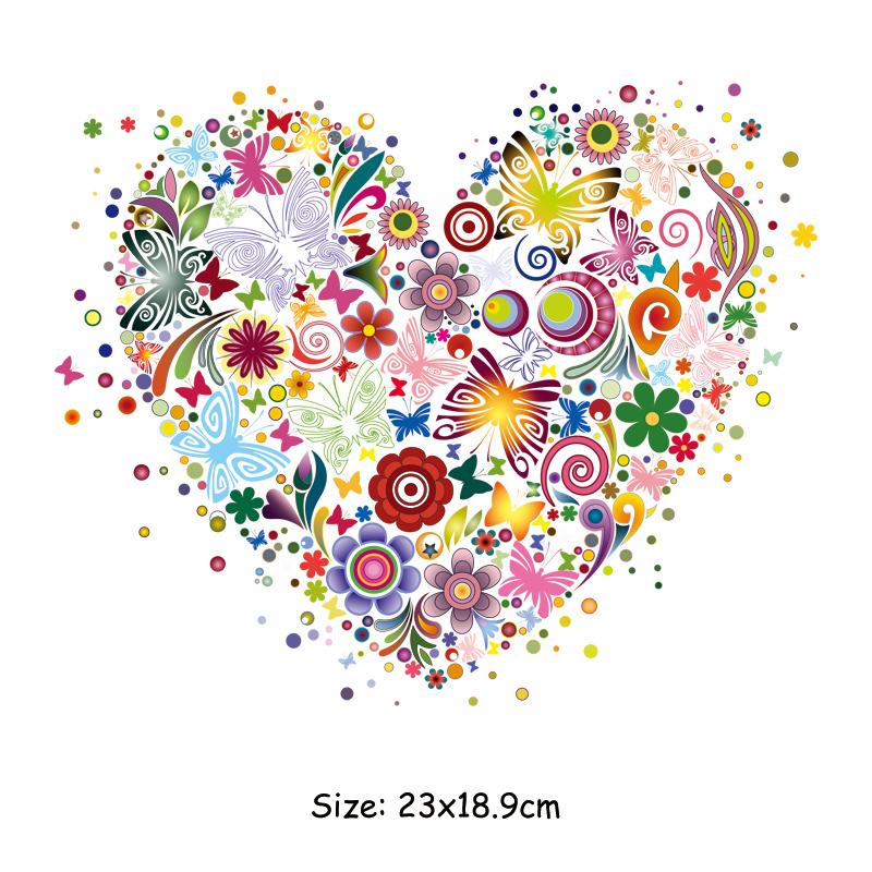 Bunte Patches Tier Blumen Kleidung Aufkleber Diy Hitze Presse Applizierte T-Shirt Parches Ropa Mädchen Junge Applikation Kleidung Patch