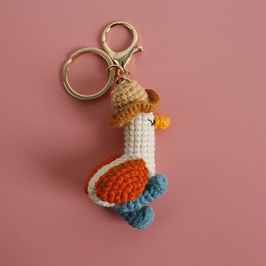 Niedliche Schaf-Serie Häkel-Schlüsselanhänger Handgefertigt Stricken Alpaka-Puppe Schlüsselanhänger Für Tasche Anhänger Gestrickte Schlüsselanhänger Individuelle Accessoires