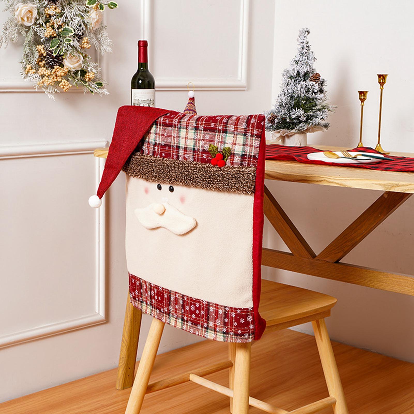 Weihnachtsmann Stuhlhussen Weihnachtsdekorationen Partydekorationen Weihnachts-Stuhlhussen