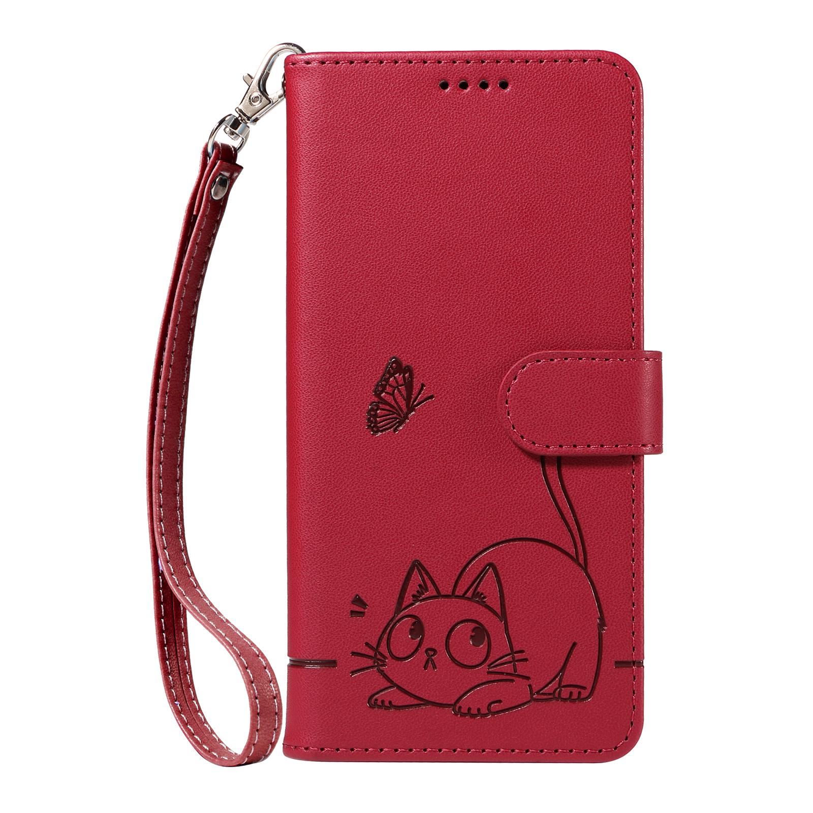 Flip Wallet Case Für Samsung Galaxy S10 Lite S10e S20 5G PU Lederhülle,Galaxy S21 Plus S21 Ultra Core Handyhülle Samsung Galaxy S20 5G UW wein rot