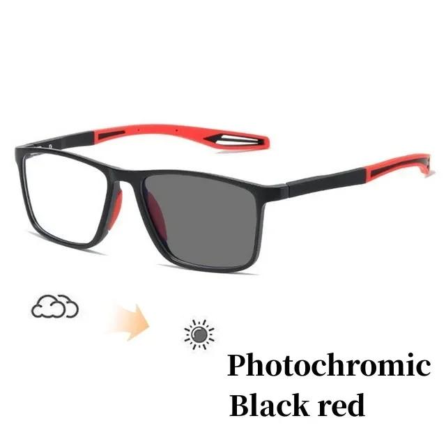 Ultraleichte photochrome Brille für Damen und Herren, Vintage-TR90-Sport-Sonnenbrille mit Farbwechsel, fertige Myopie-Brille von 0 bis -4,0 0