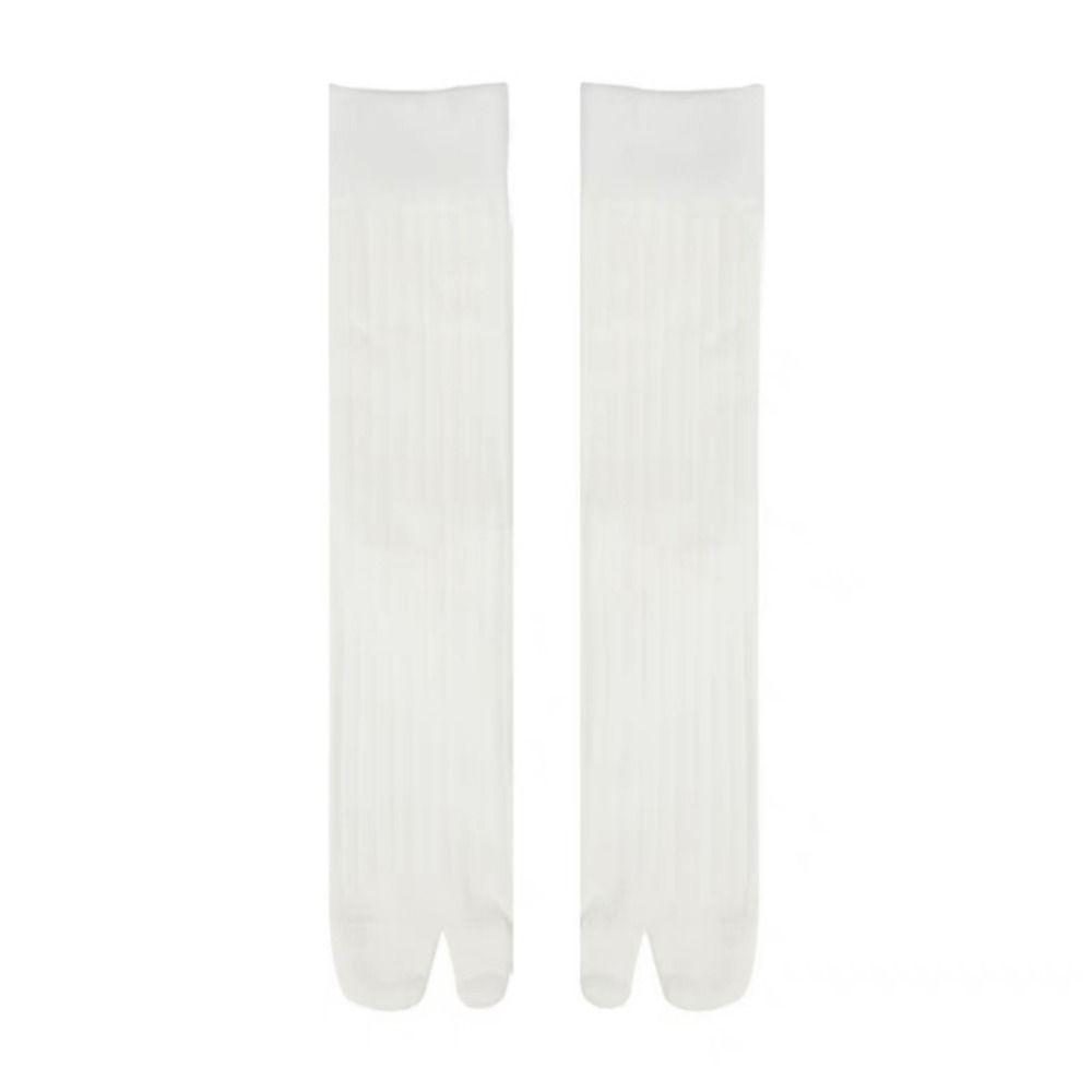 Hochwertige Split-Toe-Socken Neue gekämmte einfarbige Damen-Tabi-Socken Harajuku-Baumwolle Weiche Zwei-Zehen-Socken weiß