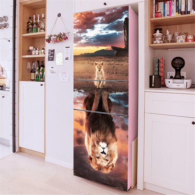 3D-Blumen, selbstklebend, für Kühlschrank, Gefrierschrank, Aufkleber, Kunst, Kühlschranktür, Tapete, Relief, Blumen, Küchenzubehör 40x120cm(1 pcs)