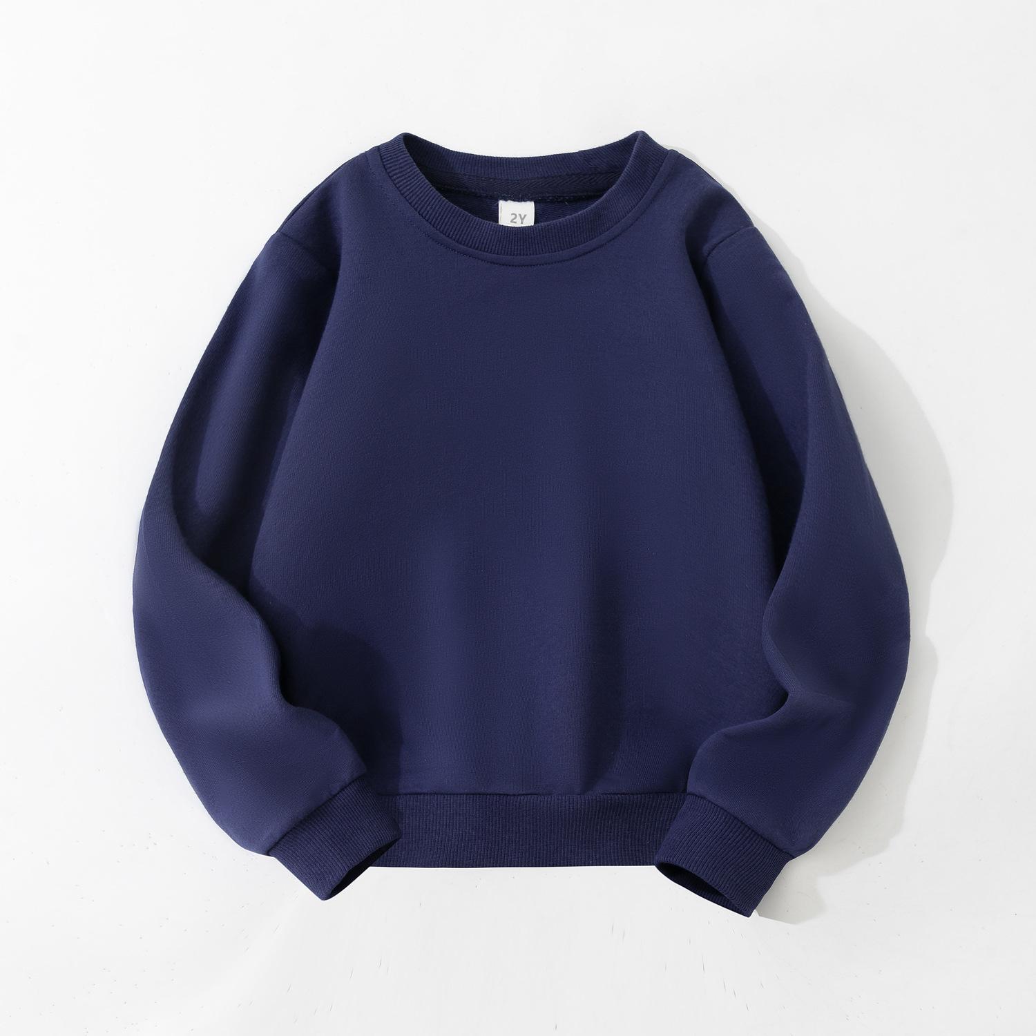 Anpassbares Kinder-Sweatshirt in Uni - Herbststil Loopback Baby- & Kinderbekleidung 100cm Height navy blau