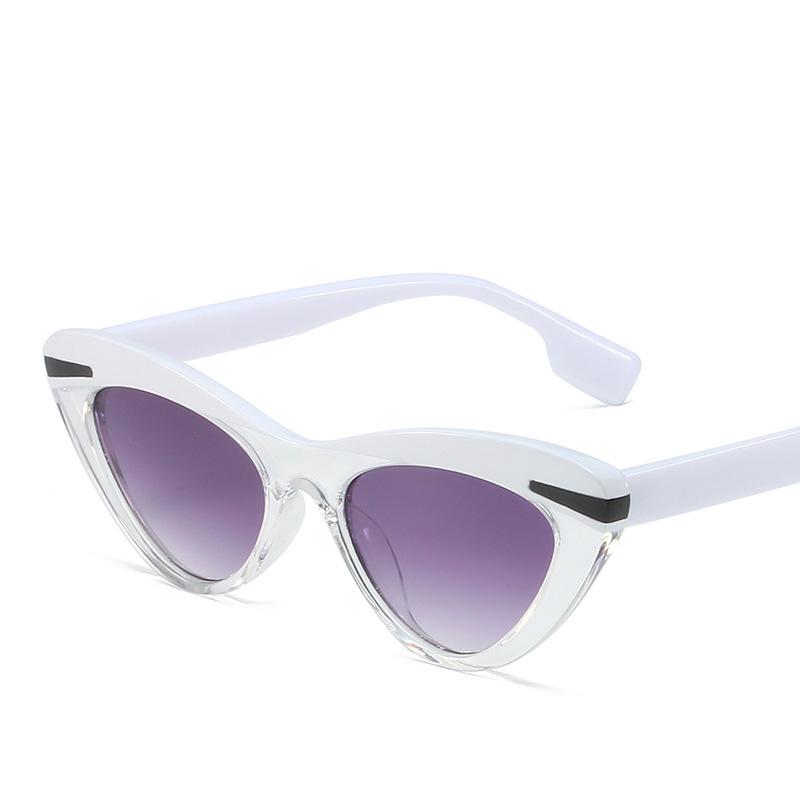 Vintage-Mode Kleine Rahmen Cat Eye Sonnenbrille Frauen Collage Bunte Retro Männer Sonnenbrille Hip Hop Sexy Brillen