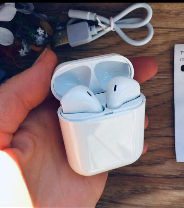 TWS Inpods12 Drahtlose Bluetooth 5,0 Headset Sport Kopfhörer HIFI Stereo Musik Ohrstöpsel Touch Control Ohrhörer Für Android IOS weiß