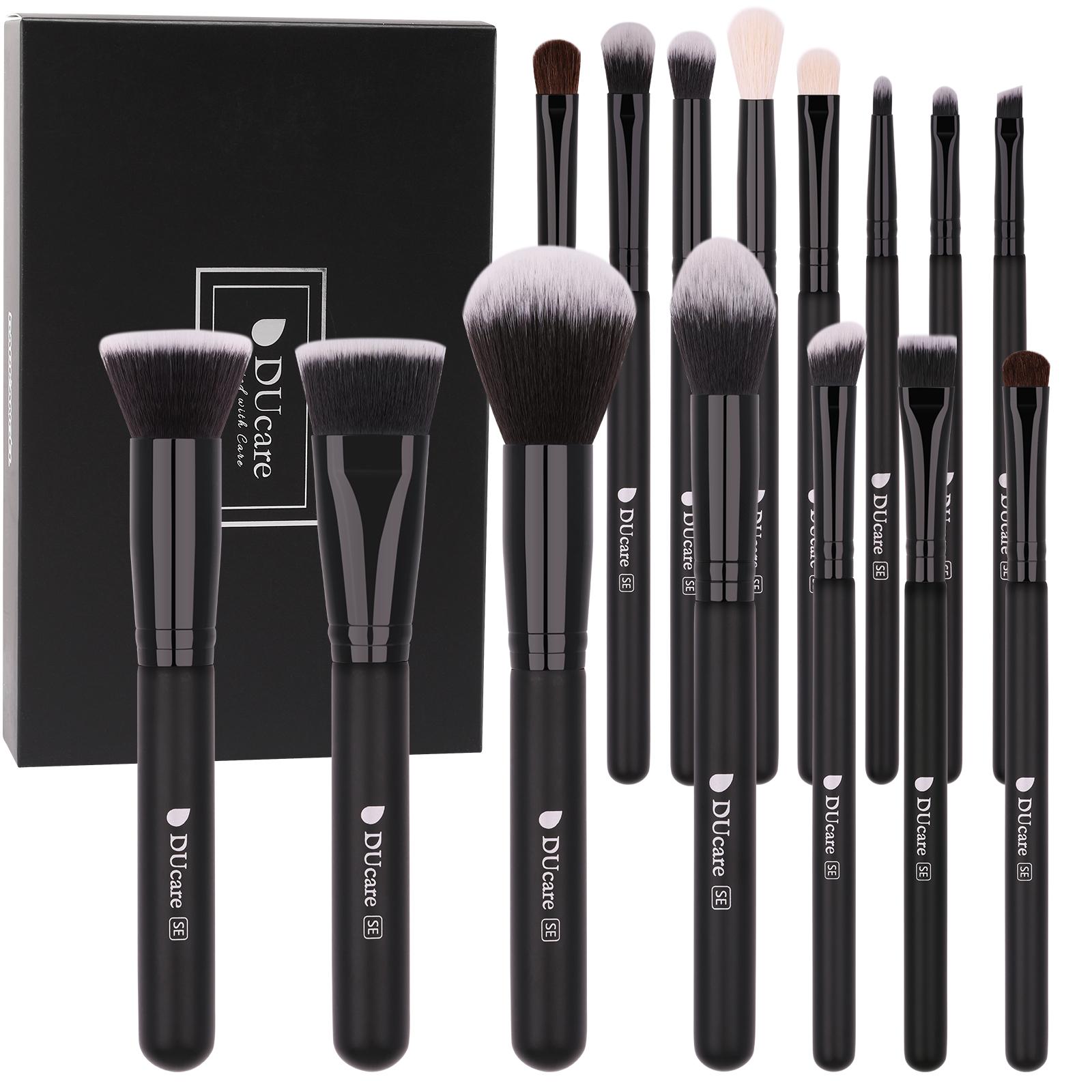 DUcare Make-up-Pinsel, 15-teiliges synthetisches Kabuki-Make-up-Pinsel-Set, professionelle Foundation, Concealer, Puder, Rouge, Mischung, Gesicht, Lidschatten, Pinsel-Sets
