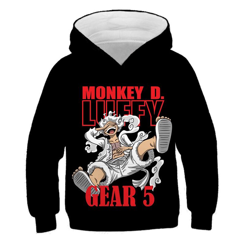 One Piece Kinder Hoodie Sweatshirt One Piece Jungen Mädchen 3D Druck Sport Pullover Cosplay Kostüm Kinder Pullover Tops 120