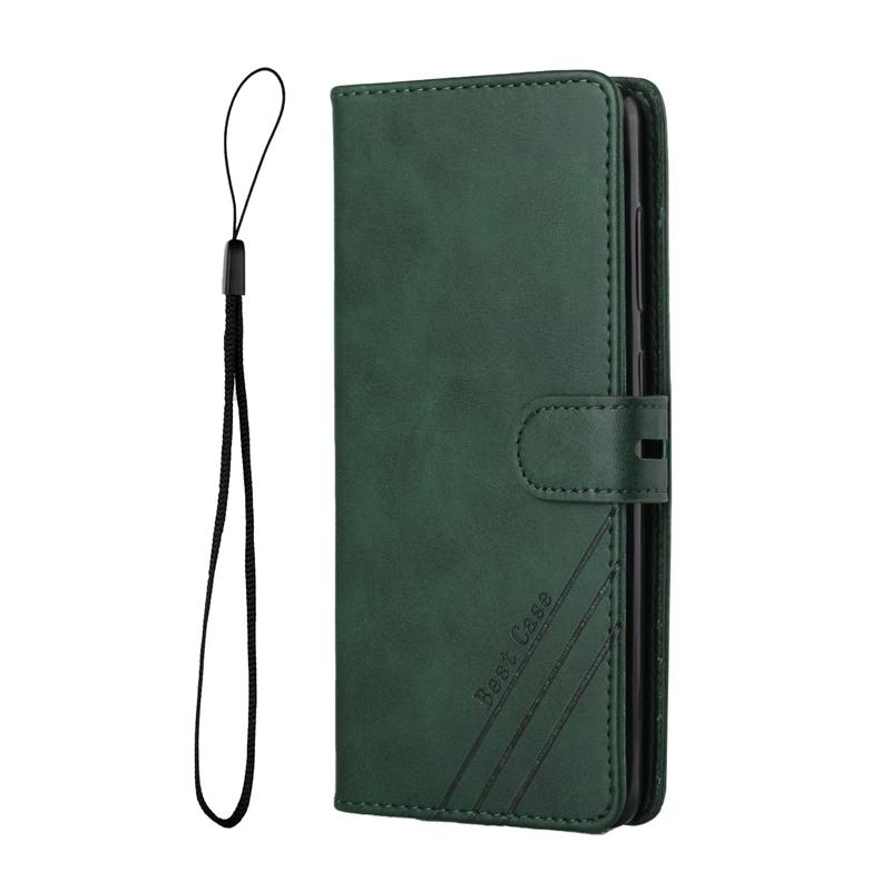 Für Samsung Galaxy A23 Hülle Leder Flip Case auf Für Funda Samsung A 23 SM-A235F Handyhüllen Galaxi A23 5G SM-A236U Brieftaschenhülle for Samsung A23 grün