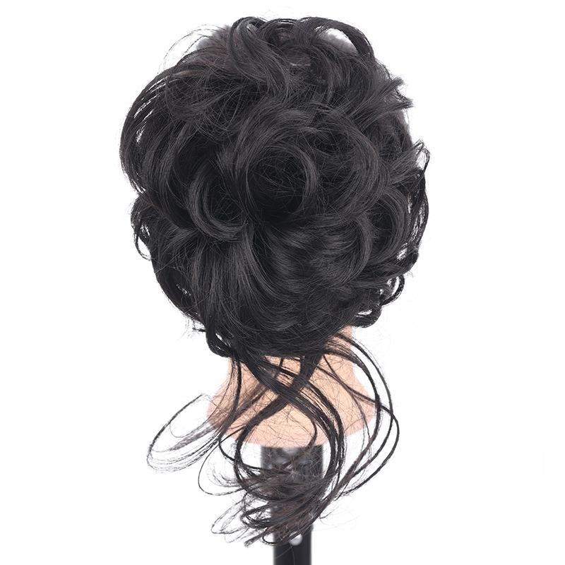 Unordentlicher Dutt-Haarteil, Haarverlängerung, Pferdeschwanz mit Krallenclip, Pferdeschwanz-Haarteil, synthetische Haarverlängerungen, Haargummis, Pferdeschwanz-Haarteile für Damen