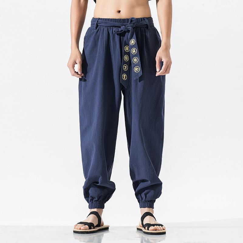 Tai Chi Hose Wu Shu Hose Chinesischer Stil Kampfsport Kung Fu Wing Chun Hose Große Größe S-5XL XXXL blau