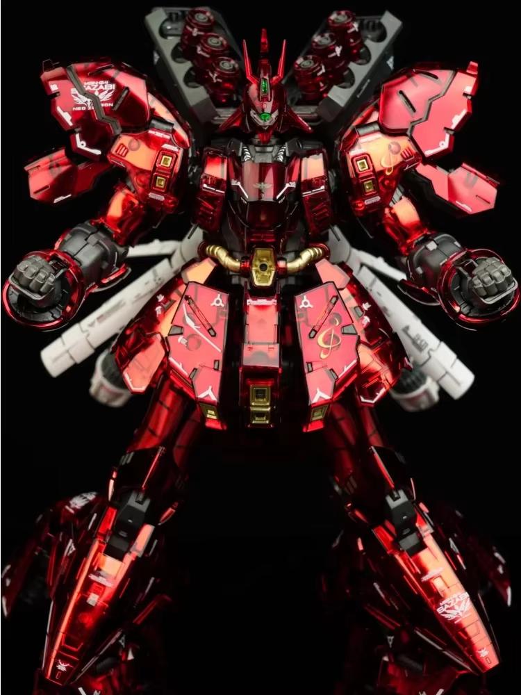 Auf Lager RG 1/144 Sazabi Klare Farbe Mechanischer Kern Verchromte Montage Modellbausatz Actionfigur Desktop-Dekoration Beliebtes Spielzeug Geschenk